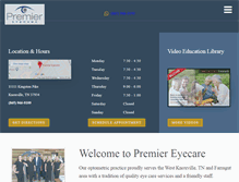 Tablet Screenshot of premier-eyecare.net